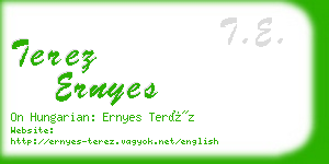 terez ernyes business card